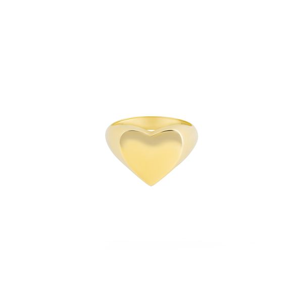 انگشتر طلا 18 عیار زنانه طلا و جواهر درریس مدل قلب پهن بزرگ