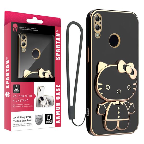 کاور اسپارتان مدل Kitty Strap مناسب برای گوشی موبایل هوآوی Y7 Prime 2019 به همراه بند