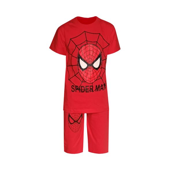ست تی شرت و شلوارک پسرانه مدل مرد عنکبوتی کد spider-RD رنگ قرمز