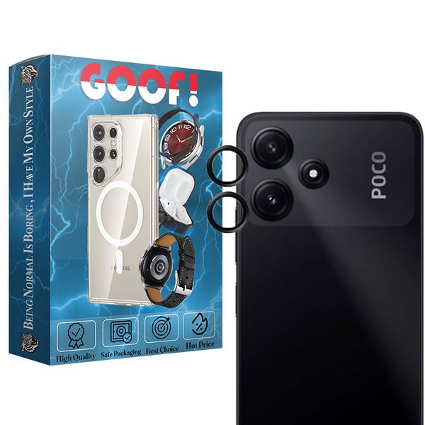 محافظ لنز دوربین گوف مدل Ring Metal مناسب برای گوشی موبایل شیائومی Poco M6 Pro