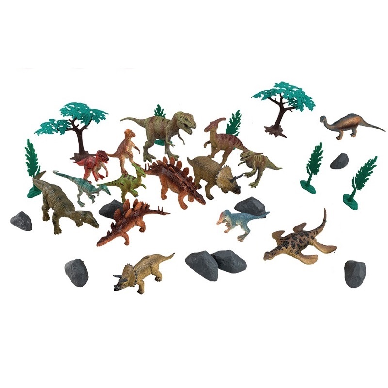 فیگور حیوانات انیمال پلنت مدل Dinosaurs کد D6604 مجموعه 30 عددی