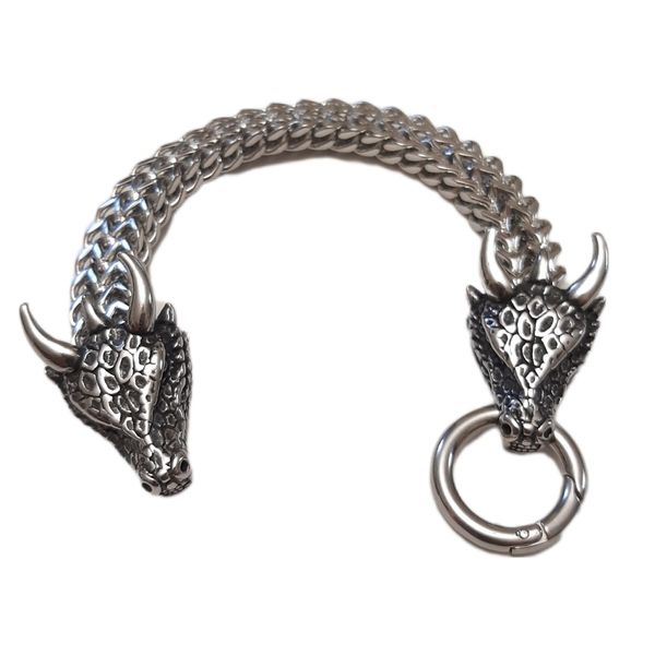 دستبند مردانه مدل زنجیری اژدها