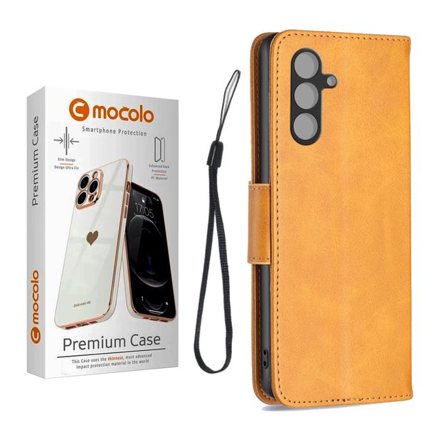 کیف کلاسوری موکولو مدل Flipcover Camp Strap مناسب برای گوشی موبایل سامسونگ Galaxy A55 به همراه بند