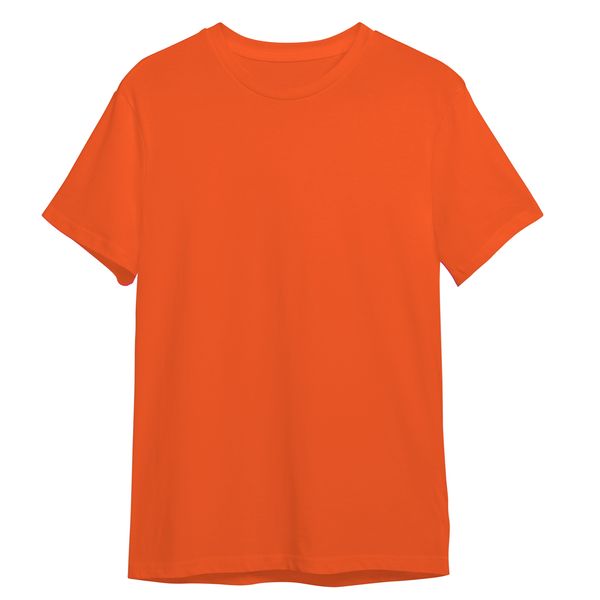 تی شرت آستین کوتاه زنانه مدل پنبه ای رنگ نارنجی