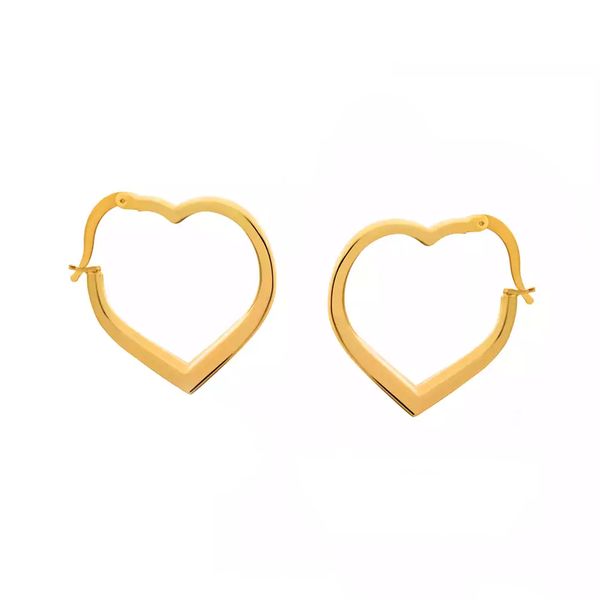 گوشواره طلا 18 عیار زنانه گالری روبی مدل قلب 