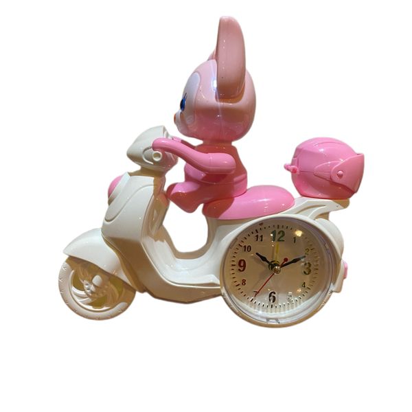 ساعت رومیزی کودک طرح موش دوچرخه سوار