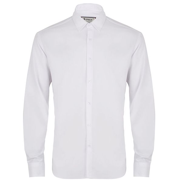 پیراهن پسرانه مدل آستین بلند 829002701 تترون رنگ سفید