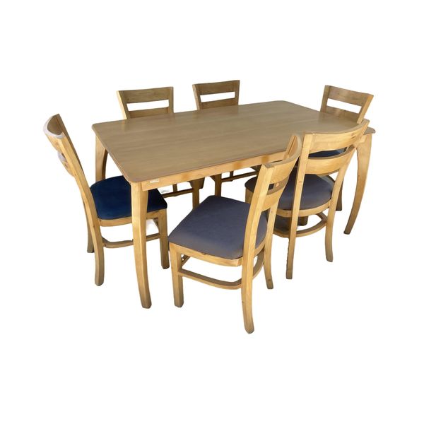 میز و صندلی ناهارخوری 6 نفره گالری چوب آشنایی مدل Khod-2tir-Bog