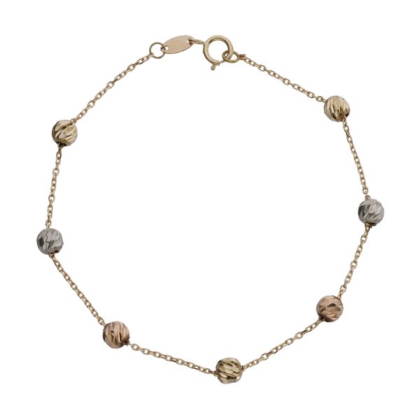 دستبند طلا 18 عیار زنانه مایا ماهک مدل MB1567 طرح گوی تراش