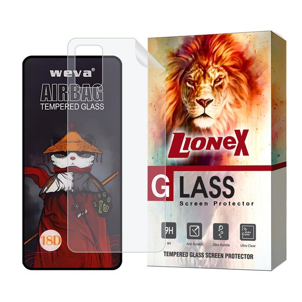 محافظ صفحه نمایش لایونکس مدل AIRNABKLI مناسب برای گوشی موبایل سامسونگ Galaxy A51 4G / Galaxy A51 5G / Galaxy M31s به همراه محافظ پشت گوشی