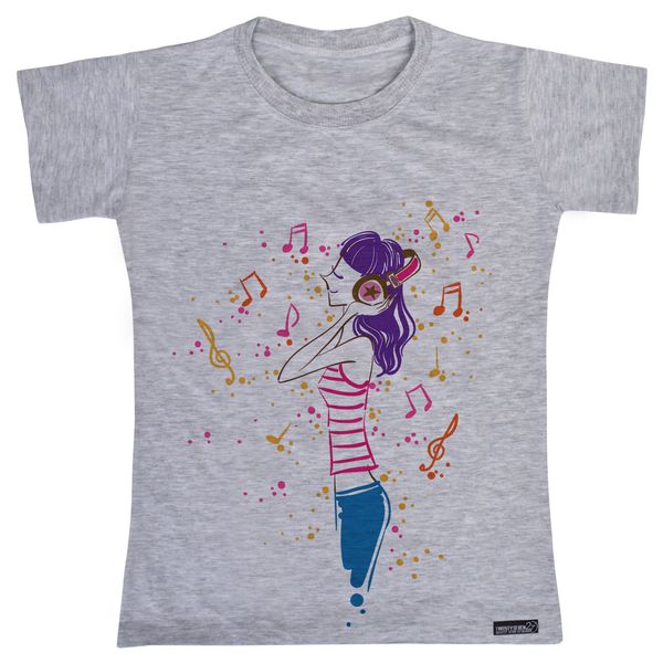 تی شرت آستین کوتاه پسرانه 27 مدل Music Girl کد MH832