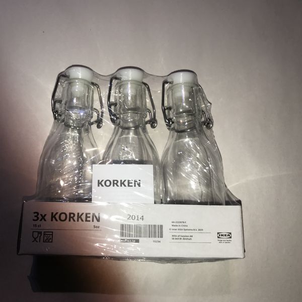 بطری ایکیا مدل KORKEN بسته 3 عددی