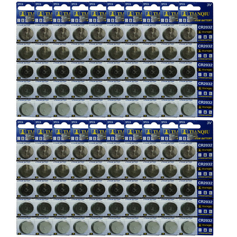 باتری سکه ای تیانکیو مدل CR2032 بسته 100 عددی