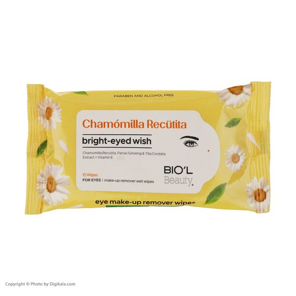 دستمال مرطوب بیول مدل Chamomilla Recutita بسته 10 عددی
