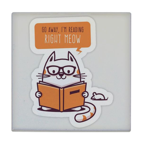 کاشی کارنیلا طرح گربه کتابخوان کد wkk5137 