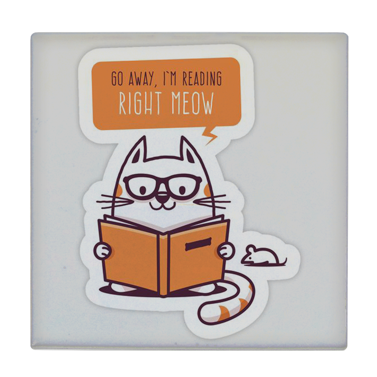 کاشی کارنیلا طرح گربه کتابخوان کد wkk5137 