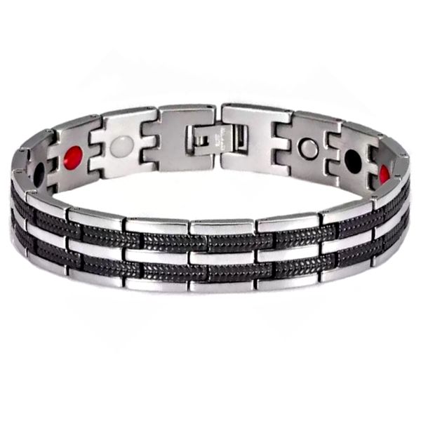 دستبند مردانه مغناطیسی مدل line کد r14
