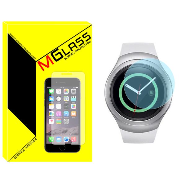 محافظ صفحه نمایش شیشه‌ای ام‌گلس مدل Glass-MG مناسب برای ساعت هوشمند سامسونگ Galaxy Gear S2