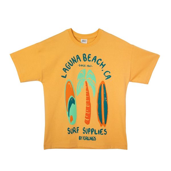 تی شرت آستین کوتاه بچگانه جی بی جو مدل Beach  کد 3048 