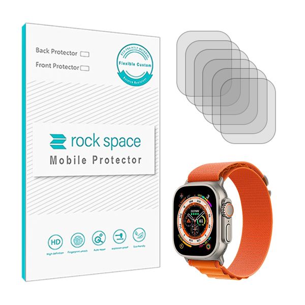 محافظ صفحه نمایش شفاف راک اسپیس مناسب برای ساعت هوشمند اپل واچ Ultra بسته 6 عددی