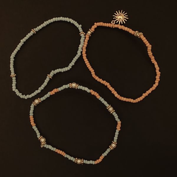 دستبند زنانه اکسسورایز مدل خورشید آویز  مجموعه 3 عددی