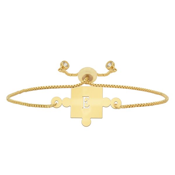 دستبند طلا 18 عیار زنانه شمیم گلد گالری مدل پازل کد DT302 E