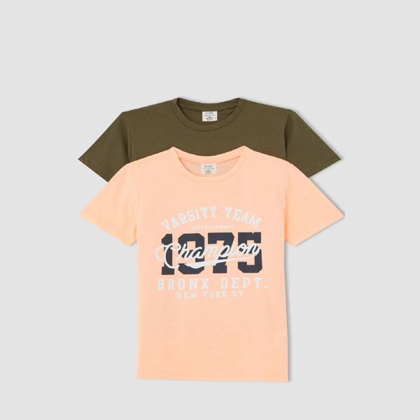 تی شرت پسرانه دفکتو مدل ببر کد 1975 بسته 2 عددی