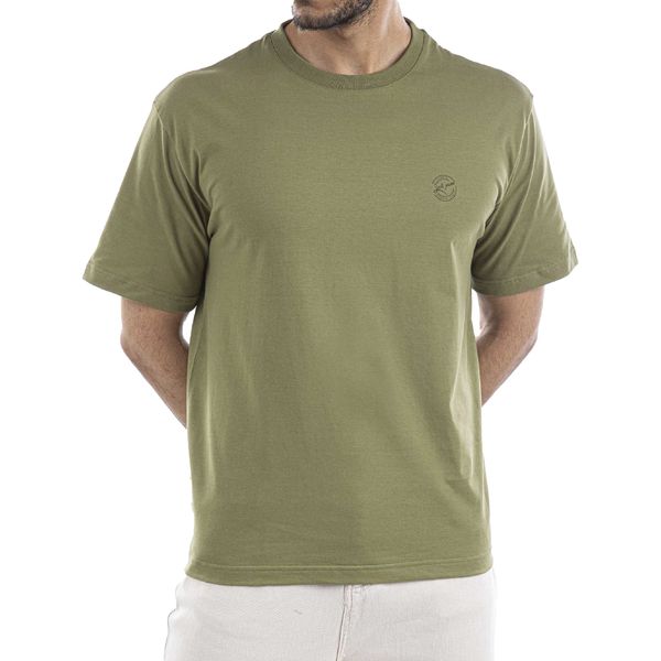 تی شرت آستین کوتاه مردانه جوتی جینز مدل یقه گرد کد 1551402 رنگ سبز یشمی