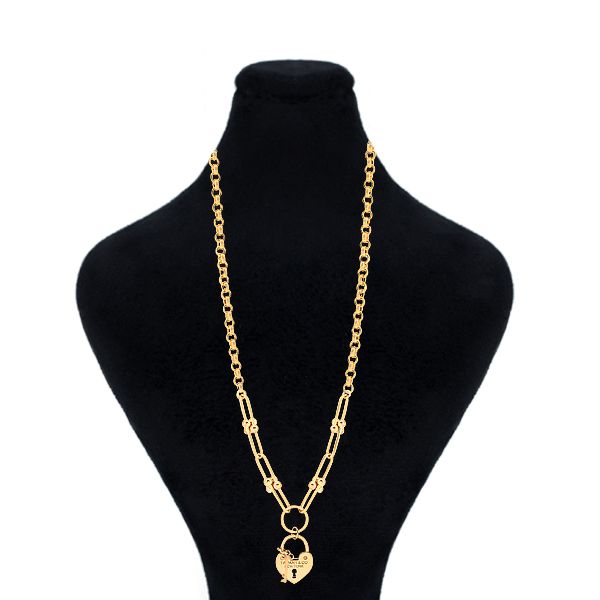 گردنبند طلا 18 عیار زنانه ماوی گالری مدل رولو و تیفانی آویز قلب 4