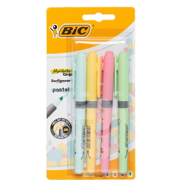 ماژیک علامت گذار بیک مدل bic pastel highlighter بسته 4 عددی