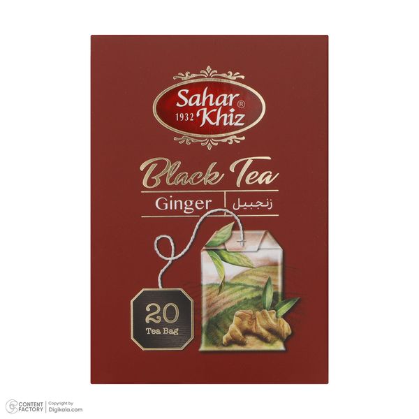 چای سیاه کیسه ای سحر خیز با طعم زنجبیل - 30 گرم بسته 20 عددی