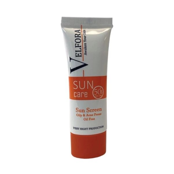 کرم ضد آفتاب بدون رنگ ولفرا SPF50 مدل prone مناسب پوست های چرب حجم 40 میلی لیتر