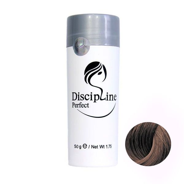  پودر پرپشت کننده مو دیسیپلین شماره 6.0 وزن 50 گرم رنگ قهوه ای متوسط