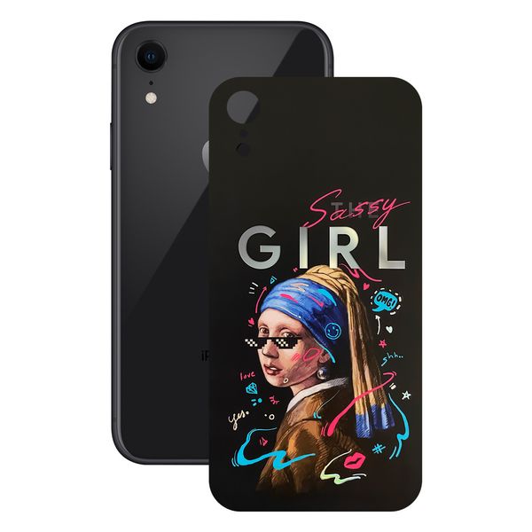 برچسب پوششی راک اسپیس طرح Girl مناسب برای گوشی موبایل اپل iPhone XR
