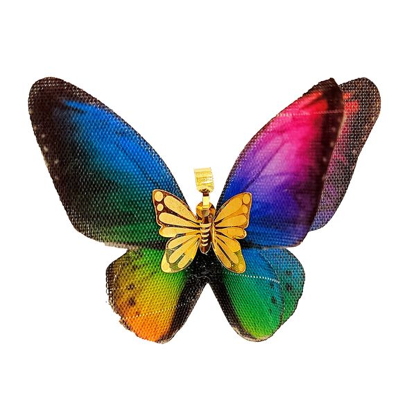 آویز گردنبند طلا 18 عیار زنانه مدل   پروانه کادویی کد 40-180