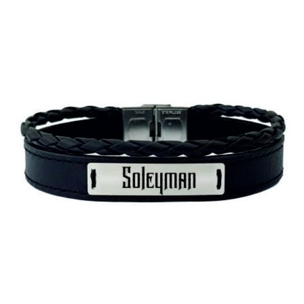 دستبند نقره مردانه ترمه 1 مدل سلیمان کد 292 DCHN