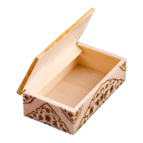 جعبه جواهرات استخوانی طرح چوگان رنگی مدل ارشک کد 2