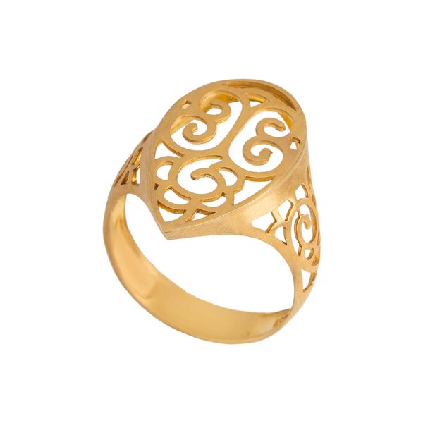 انگشتر طلا 18 عیار زنانه کاکامی مدل اسلیمی اشک کد 134