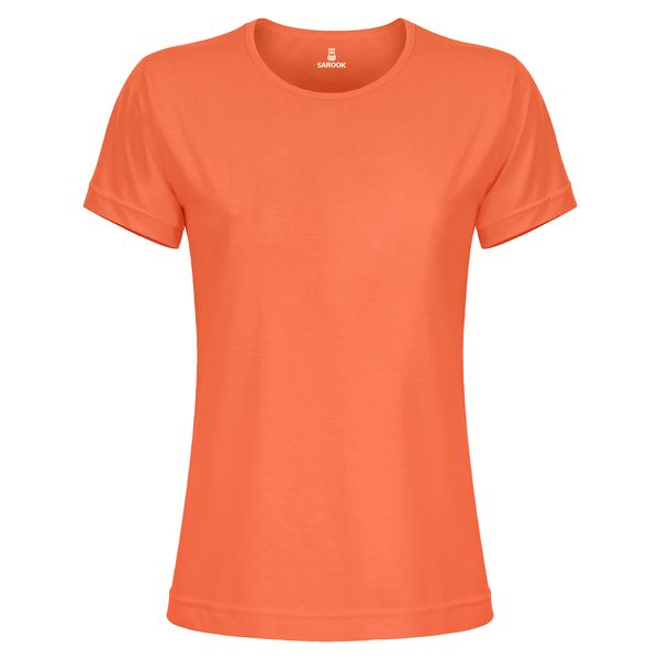 تی شرت آستین کوتاه زنانه ساروک مدل TSHPYR کد 07 رنگ گلبهی