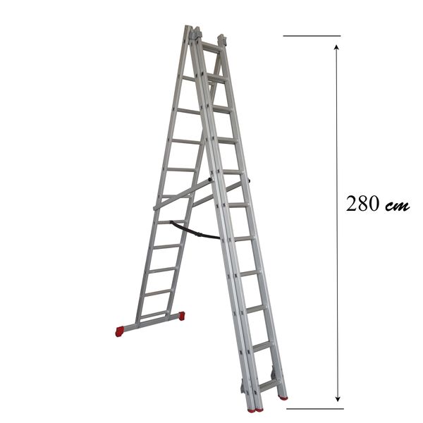 نردبان 33 پله آلوپات مدل دوطرفه کشویی 9m