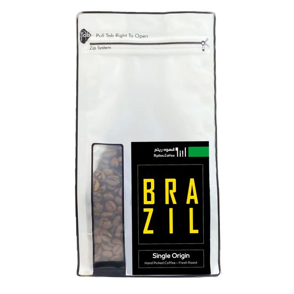 دانه قهوه برزیل سانتوس 100 درصد عربیکا قهوه ریتم - 300 گرم