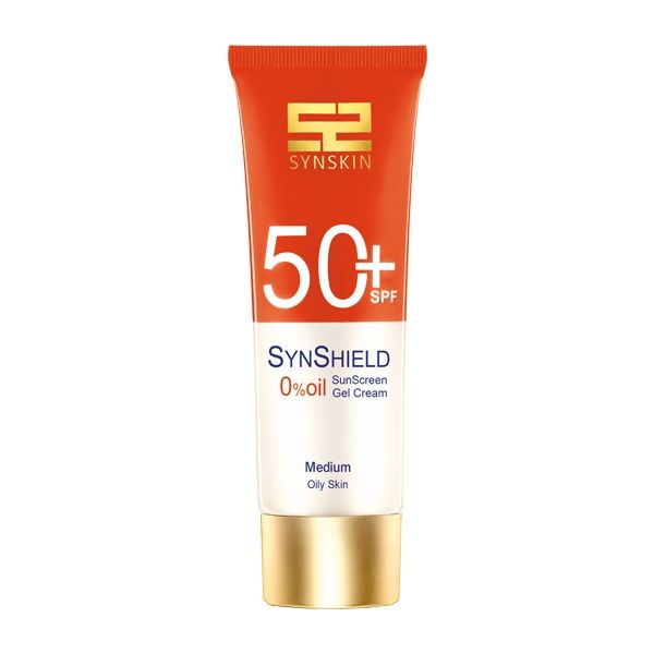 ژل کرم ضد آفتاب بدون رنگ ساین اسکین SPF 50 مدل SynShield مناسب پوست‌های چرب حجم 50 میلی لیتر