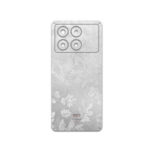 برچسب پوششی ماهوت مدل Silver-Wildflower مناسب برای گوشی موبایل شیائومی Poco X6 Pro