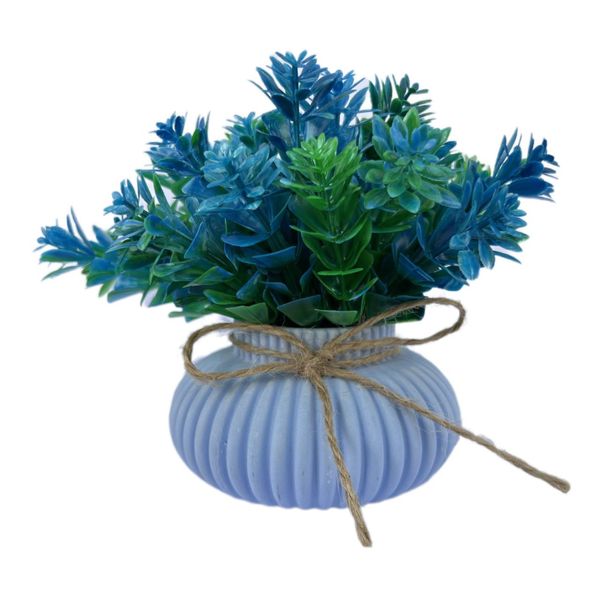 گلدان به همراه گل مصنوعی طرح دریا مدل مراکشی کد S59