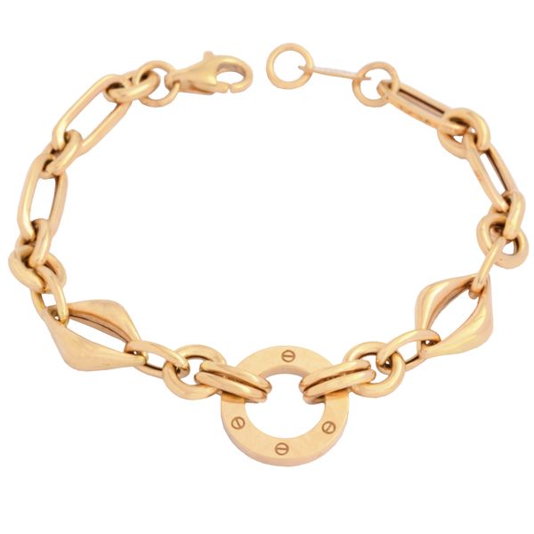 دستبند طلا 18 عیار زنانه طلای مستجابی مدل صدف کد 18