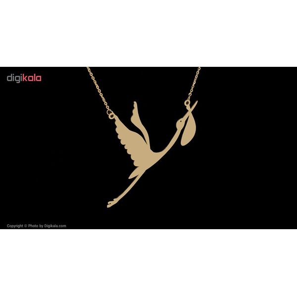 گردنبند طلا 18عیار زنانه زرمان مدل MM0870 طرح لک لک