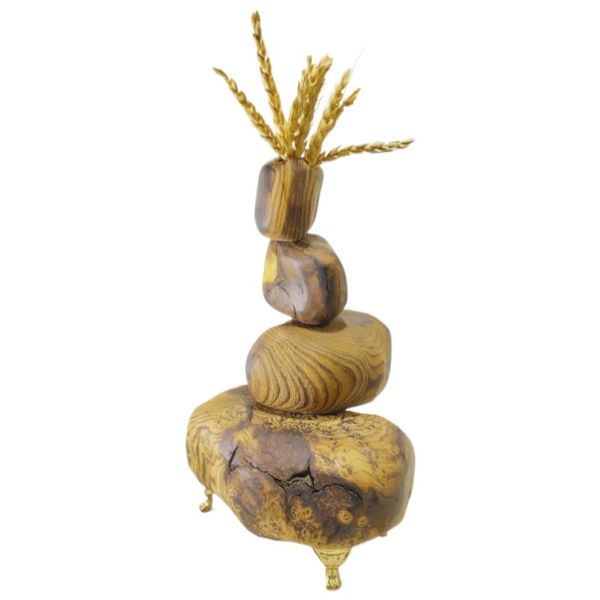 گلدان چوبی مدل تخته سنگی