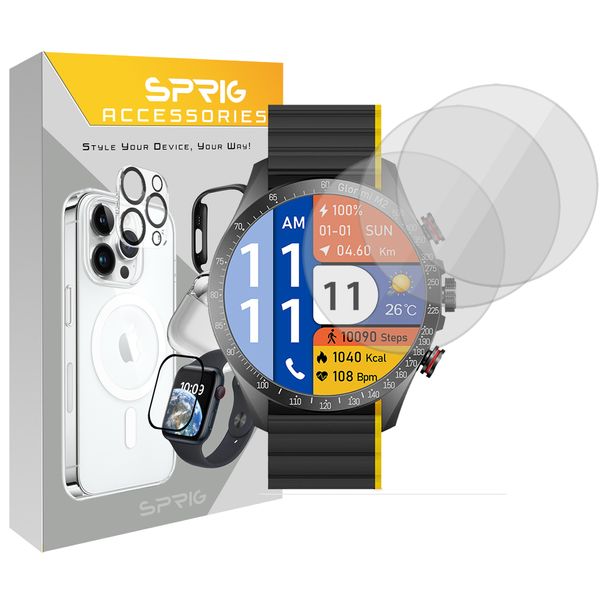 محافظ صفحه نمایش اسپریگ مدل SH-SP مناسب برای ساعت هوشمند گلوریمی M2 بسته سه عددی