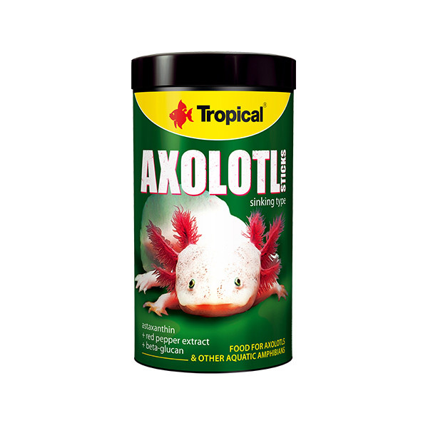 غذای قورباغه آبزی و دوزیستان تروپیکال مدل axolotl sticks وزن 135 گرم