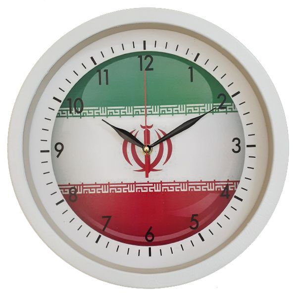 ساعت دیواری مدل پرچم ایران کد 04025